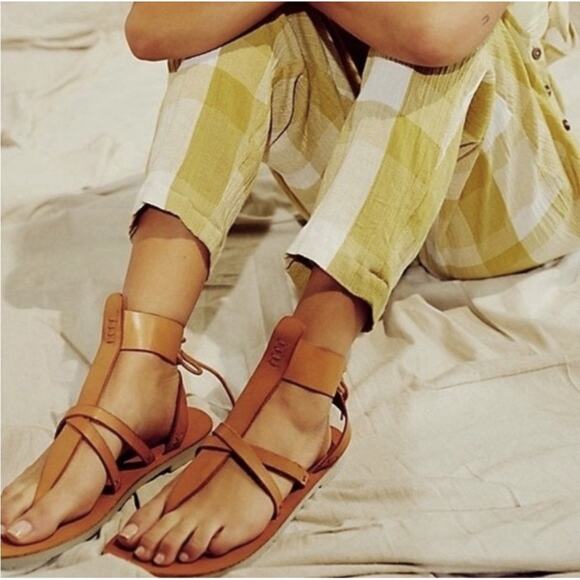 Free People Shoes - Free People Women Day Wrap Sandal Brown Size Euro 39.5 US 9